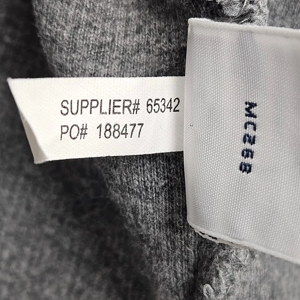 Polo Ralph Lauren Mens Large Gray 1/4 Zip Cotton Pullover Sweater Heather Gray